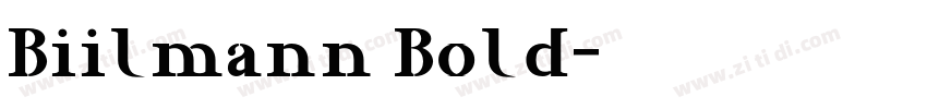 Biilmann Bold字体转换